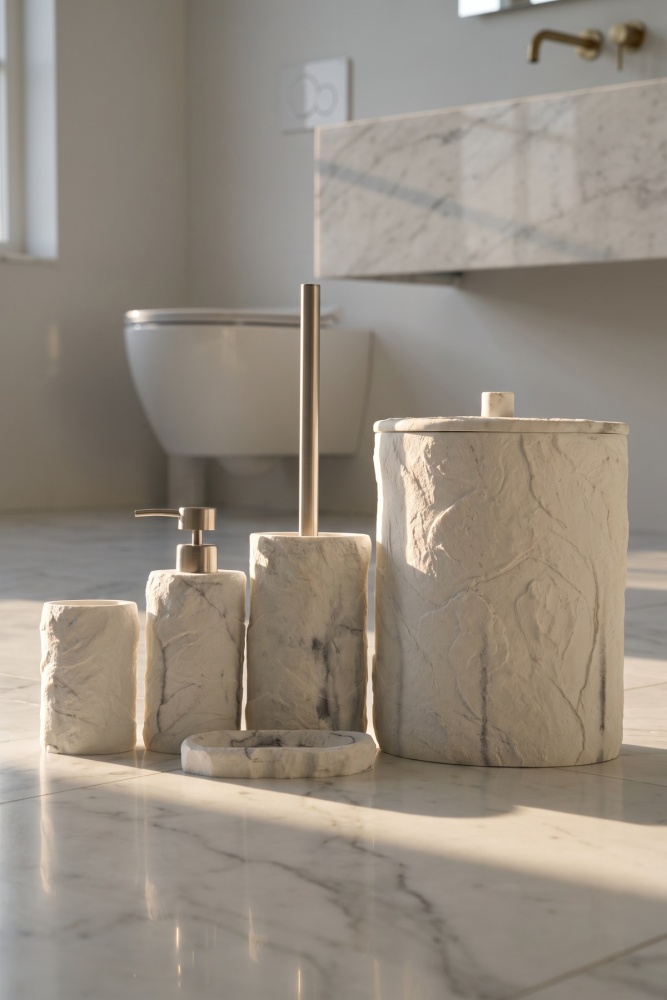 Laduree 5 Parça Banyo Seti Beyaz - 1