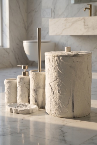 Laduree 5 Parça Banyo Seti Beyaz - 3