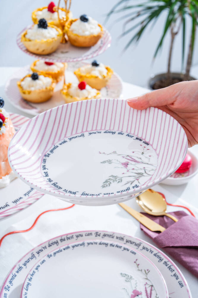 Laila 6 lı Çukur Yemek Tabağı - 19 cm - 1
