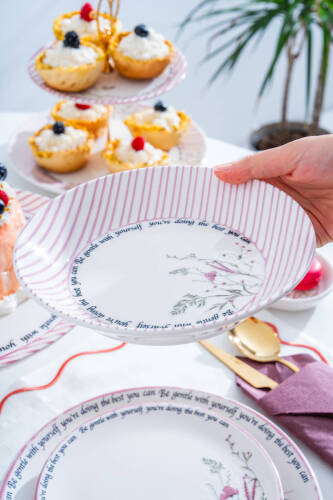 Laila 6 lı Çukur Yemek Tabağı - 19 cm - Acar