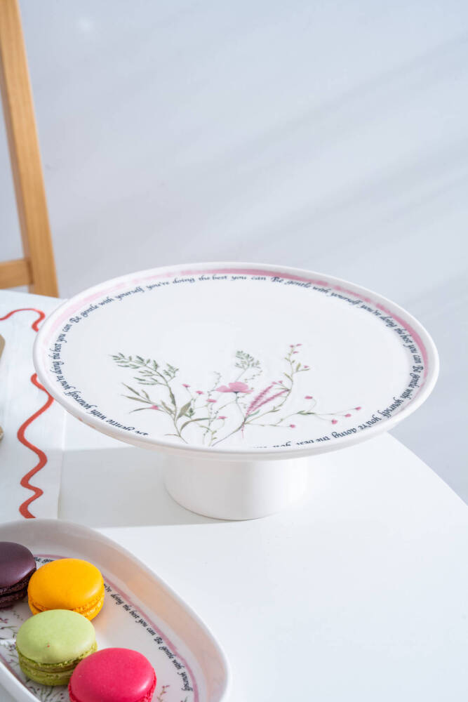 Laila Ayaklı Sunum Tabağı - 26 cm - 1