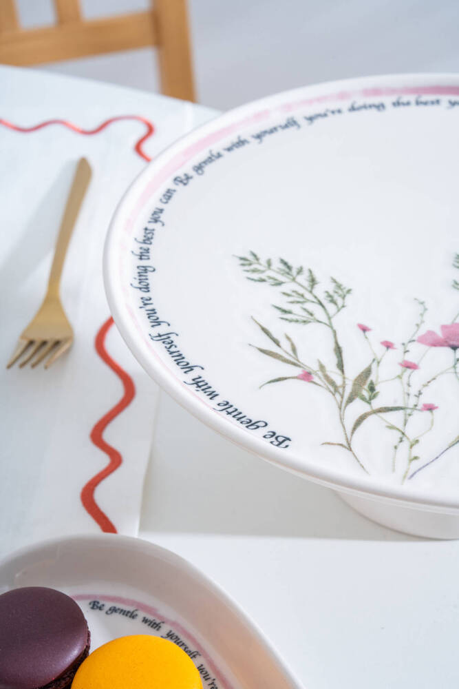 Laila Ayaklı Sunum Tabağı - 26 cm - 3