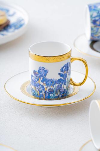 Lanthe 6 Kişilik Kahve Fincanı Takımı - Mavi - Acar