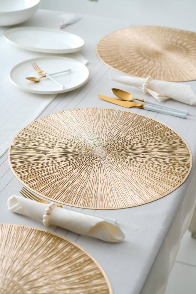 Lavina 6 pcs Gold Placemat - 38 cm - 1