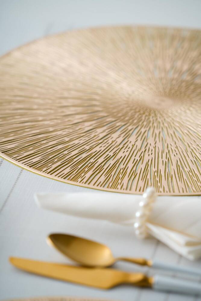 Lavina 6 pcs Gold Placemat - 38 cm - 2