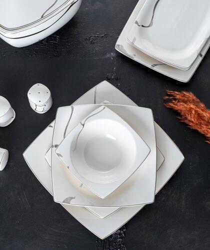 Lavina 60 Piece Porcelain Dinner Set For 12 People - 3
