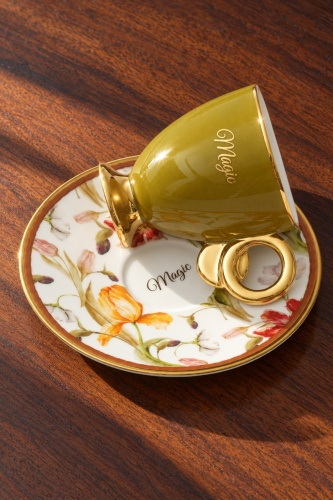 Lavinya 6 Kişilik Porselen Kahve Fincan Takımı - 90 ml - 5