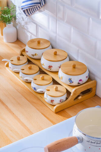 Leandra Ahşap Standlı Baharatlık Takımı - Acar