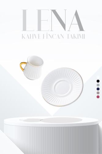 Lena 6 Kişilik Kahve Fincanı Takımı - 6