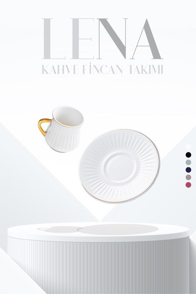 Lena 6 Kişilik Kahve Fincanı Takımı - 6