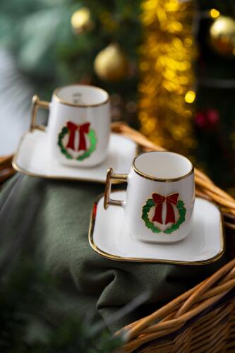 Leone 2 Kişilik Kurdele Kahve Fincanı Takımı - 90 ml - Acar