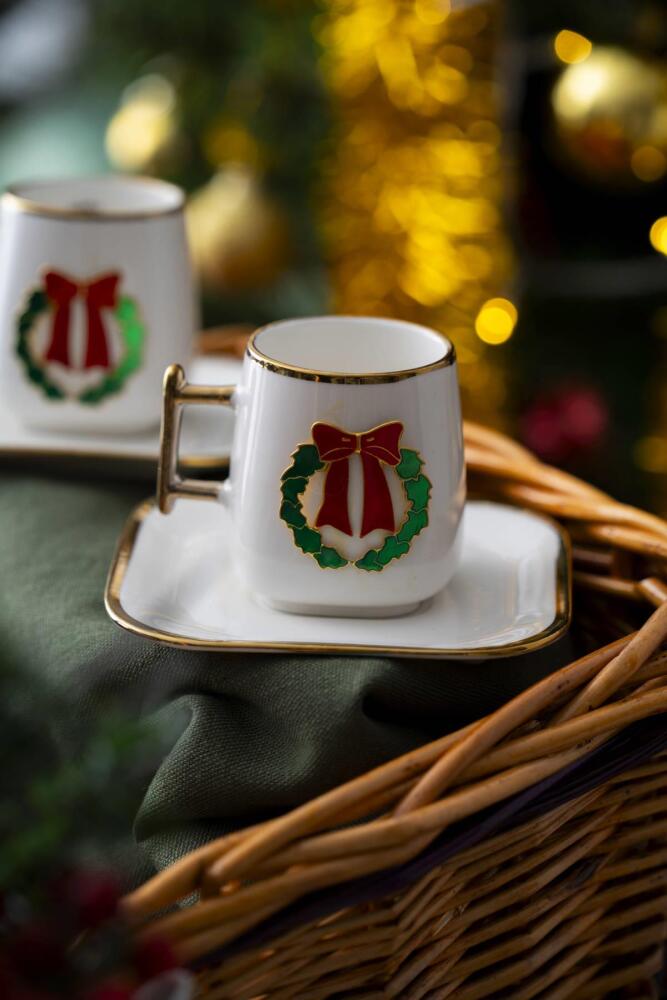 Leone 2 Kişilik Kurdele Kahve Fincanı Takımı - 90 ml - 2