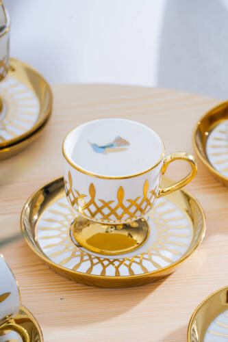 Leoni 6 Kişilik Kahve Fincan Takımı - 90 ml - 2