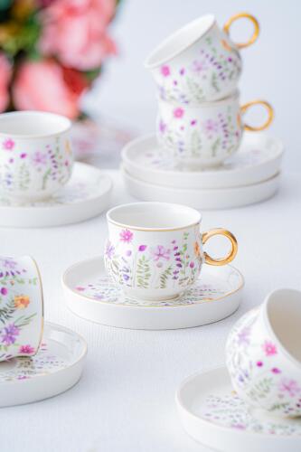 Lidya 6 Kişilik Kahve Fincanı Takımı - 90 ml - 3