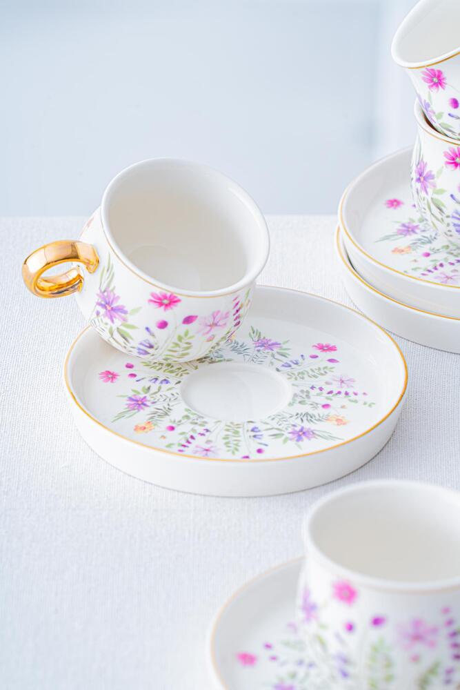 Lidya 6 Kişilik Kahve Fincanı Takımı - 90 ml - 6