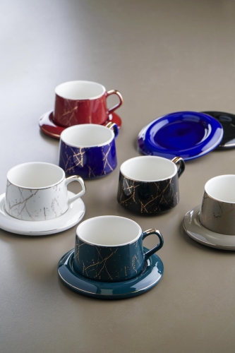 Lightning 6lı Porselen Çay Seti - Acar