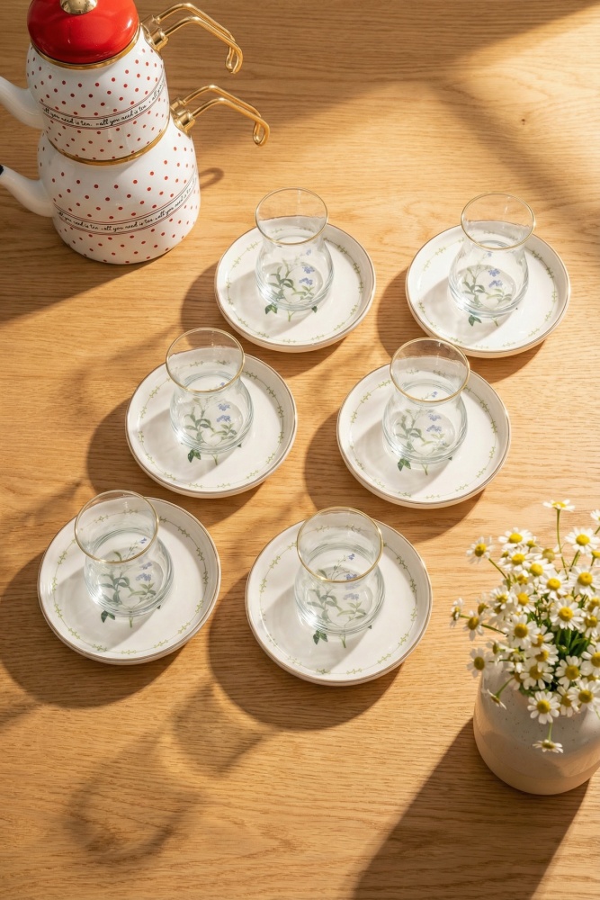 Lilyum 6 Kişilik 12 Parça Çay Seti - 4