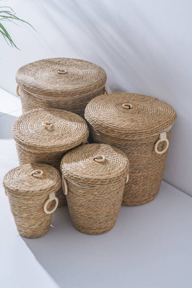 Lina Hasır 5 li Çok Amaçlı Sepet Seti - 1