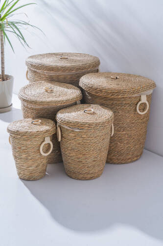 Lina Hasır 5 li Çok Amaçlı Sepet Seti - 2
