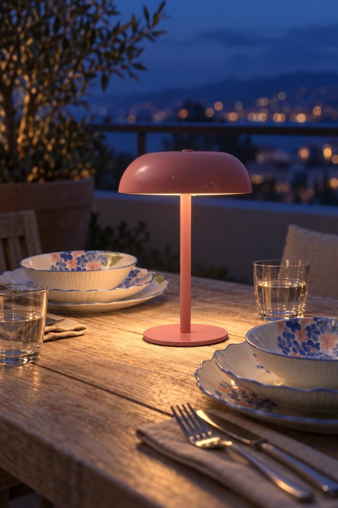 Linear Dokunmatik Masa Lambası Pembe - 21 cm - 2