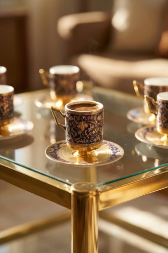 Linnie 6 Kişilik Porselen Kahve Fincanı Takımı - 90 ml - 1