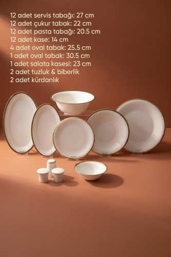 Liora 12 Kişilik 60 Parça Gold Porselen Yemek Takımı - 5