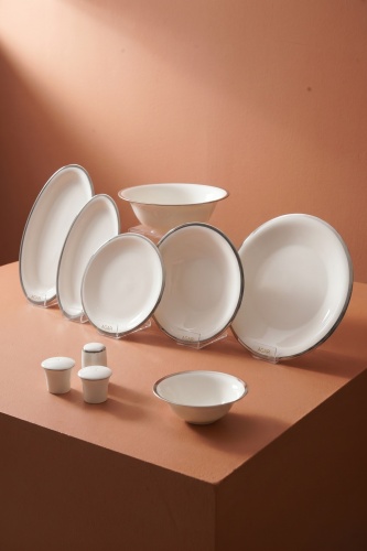 Liora 12 Kişilik 60 Parça Silver Porselen Yemek Takımı - 3