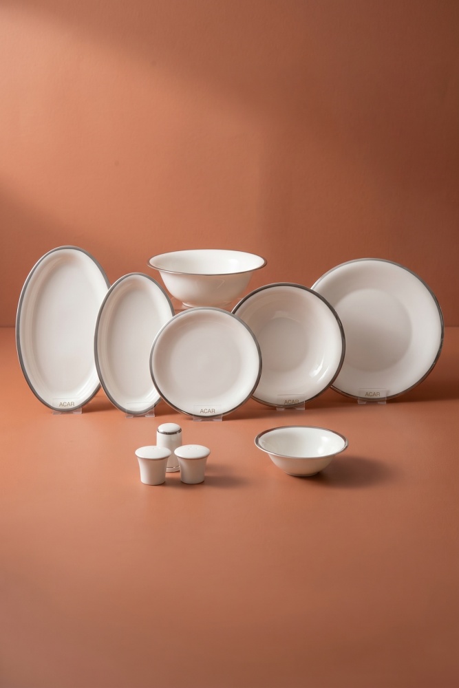 Liora 12 Kişilik 60 Parça Silver Porselen Yemek Takımı - 4