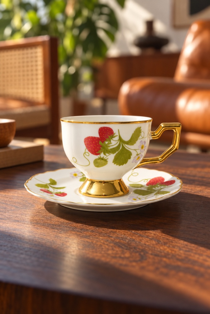 Liya 6 Kişilik Porselen Kahve Fincan Takımı - 90 ml - 2