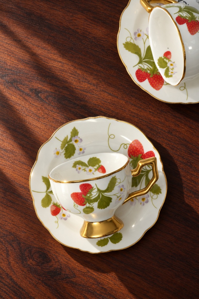 Liya 6 Kişilik Porselen Kahve Fincan Takımı - 90 ml - 4