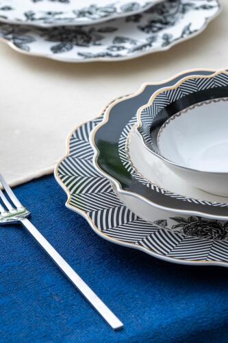 Lona 24 Piece Porcelain Dinner Set For 6 People - 6
