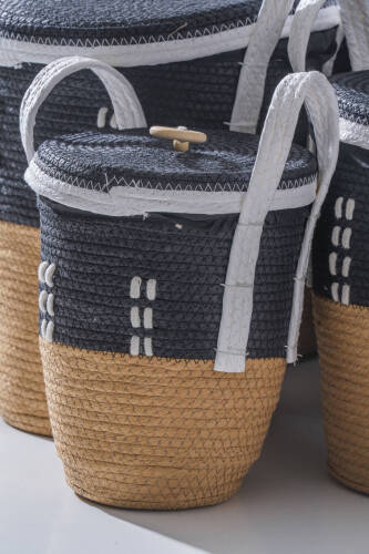 Lora Hasır 5 li Çok Amaçlı Sepet Seti - 3