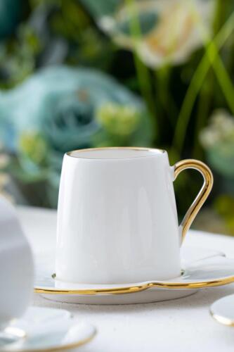 Lotus 6 Kişilik Kahve Fincanı Takımı - 90 ml - 10