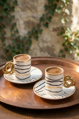 Lucetta 2 Kişilik Porselen Kahve Fincanı Takımı - 90 ml - 4