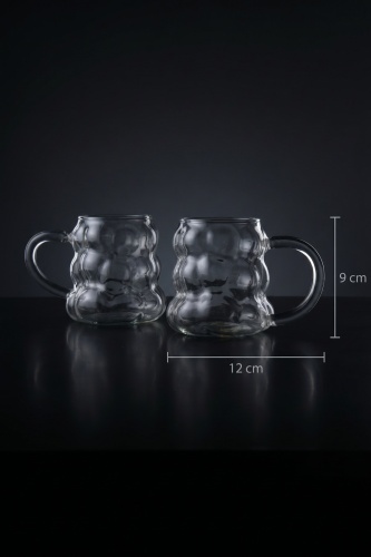Lume 2 li Kulplu Cam Bardak Seti - 350 ml - 5