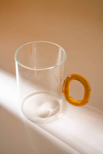 Lume Kulplu Cam Bardak - 450 ml - Acar