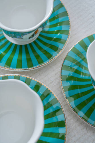 Lumiere 6 Kişilik Porselen Kahve Fincan Takımı - 90 ml - 5