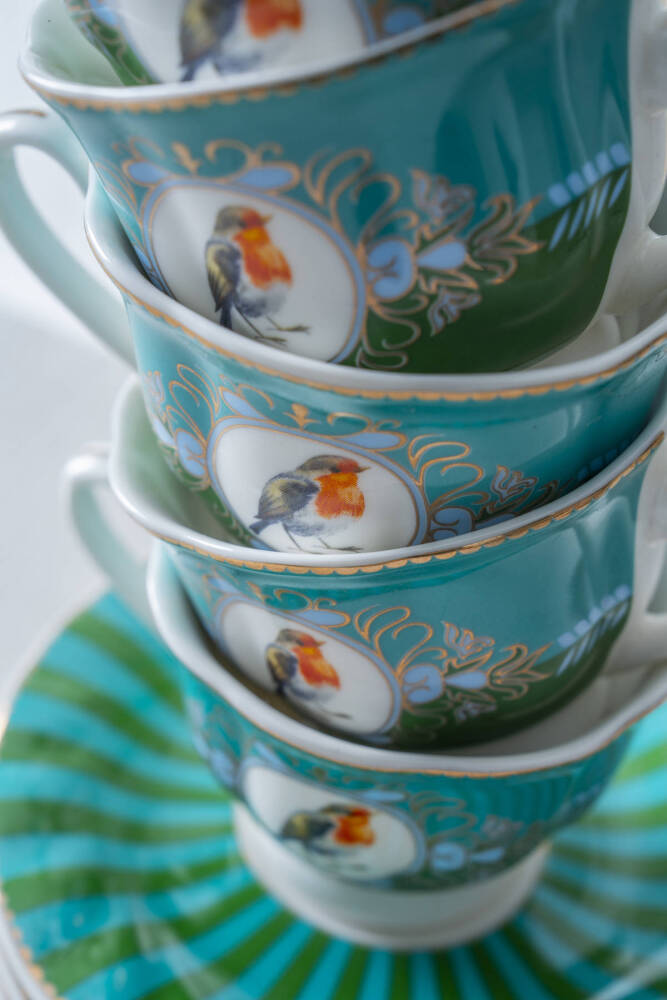 Lumiere 6 Kişilik Porselen Kahve Fincan Takımı - 90 ml - 8