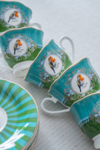 Lumiere 6 Kişilik Porselen Kahve Fincan Takımı - 90 ml - 9