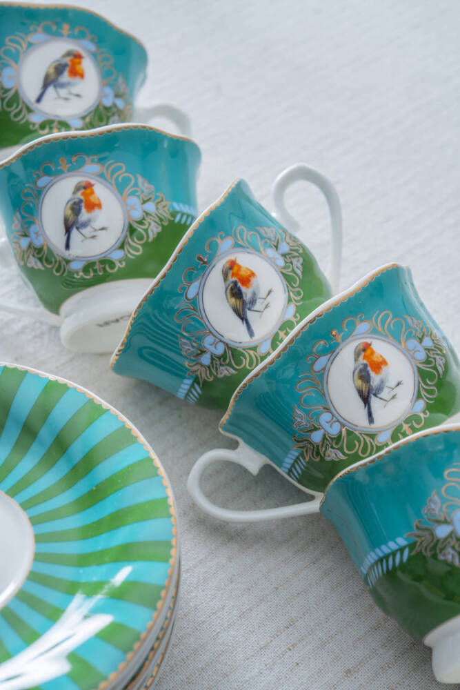 Lumiere 6 Kişilik Porselen Kahve Fincan Takımı - 90 ml - 9