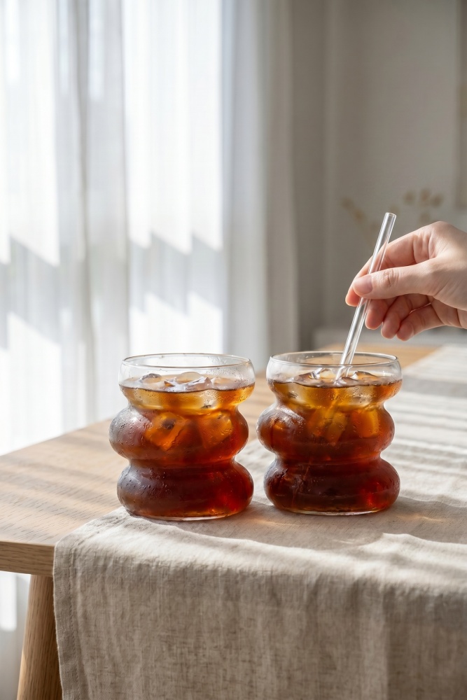 Lumis 2 li Borosilikat Sunum Bardak Seti - 450 ml - 3