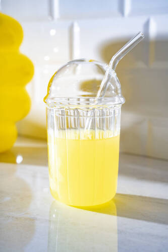 Lumis Pipetli Cam Bardak - 400 ml - Acar