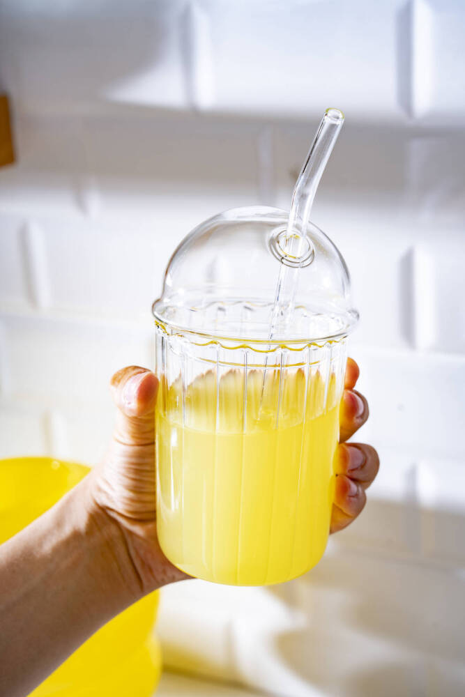 Lumis Pipetli Cam Bardak - 400 ml - 4