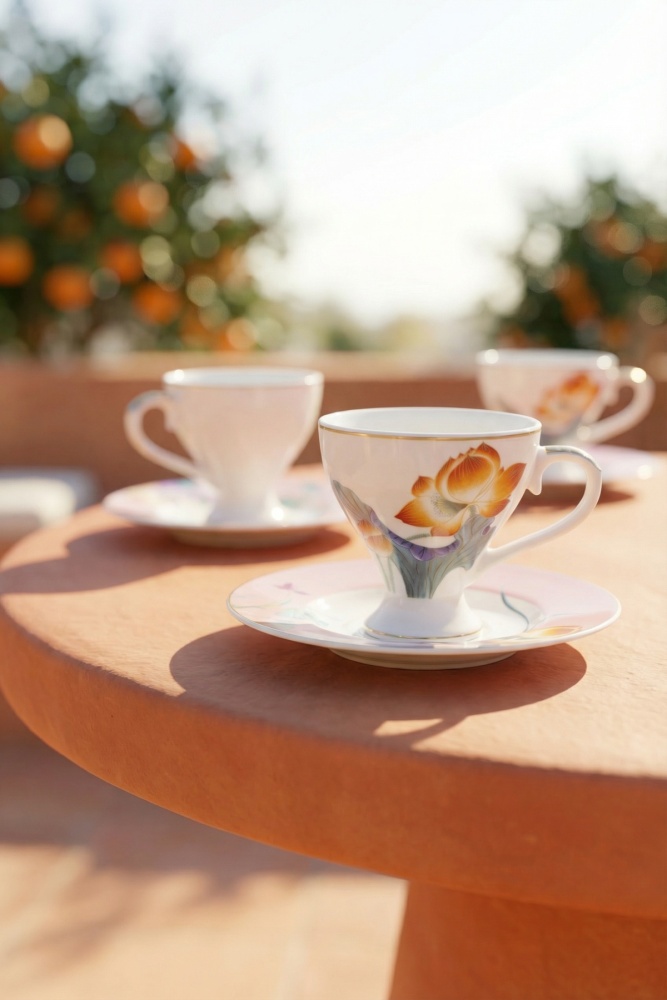 Lunara 6 Kişilik Porselen Kahve Fincan Takımı - 100 ml - 2