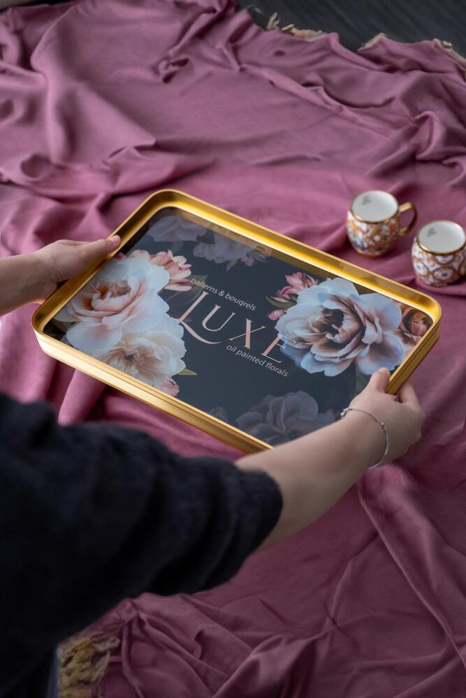 Luxe Milla Cam Tepsi - 39 cm - 2