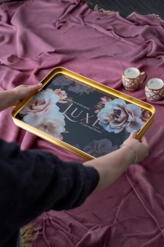 Luxe Milla Cam Tepsi - 39 cm - Acar