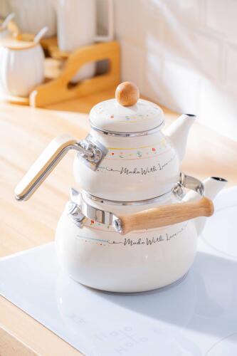 Made With Love Emaye Çaydanlık Takımı - Acar