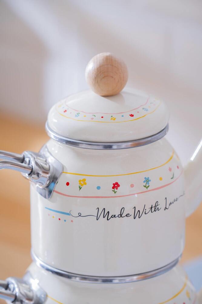 Made With Love Emaye Mini Çaydanlık Takımı - 2