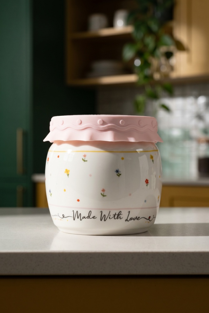 Made With Love Silikon Kapaklı Kavanoz - 300 ml - 2