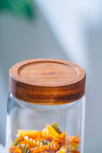 Malibu Akasya Kapaklı Borosilikat Cam Kavanoz - 1300 ml - 4